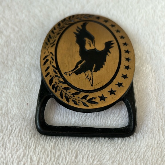 Tech Ether Guild Belt Buckle 1975 Bald Eagle Brass Vintage - Picture 2 of 9